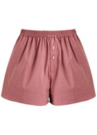 Faithfull The Brand Lonia Cotton Shorts Pink