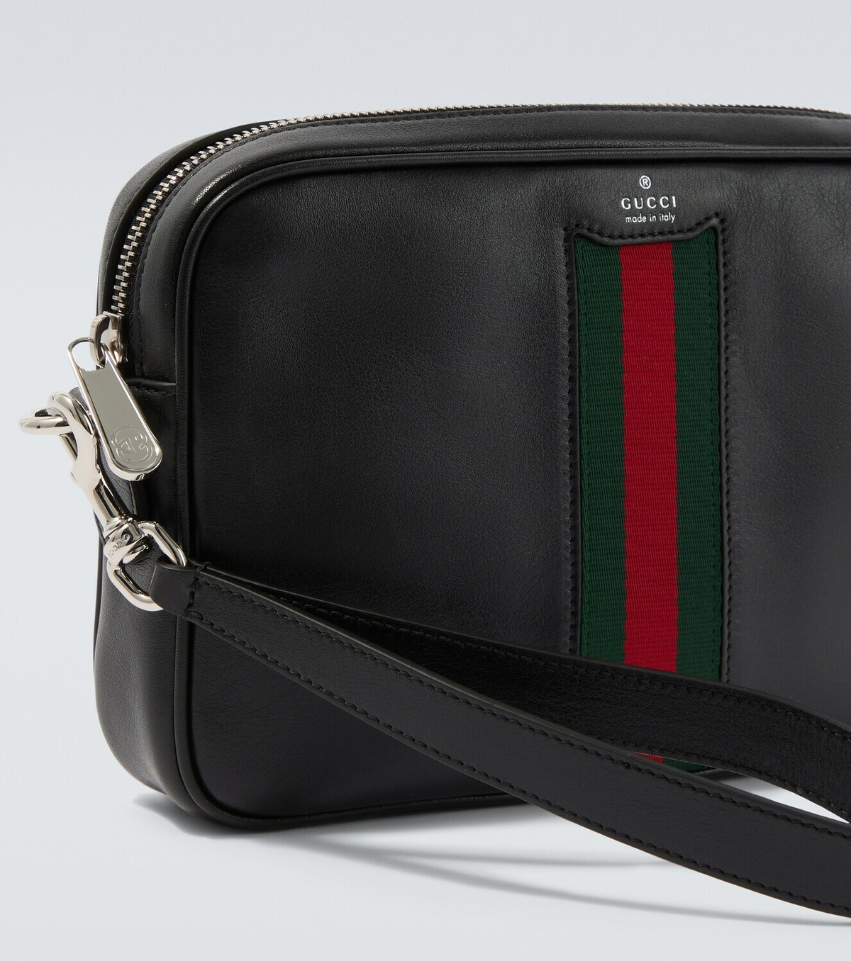 Gucci Web Trademark Small leather crossbody bag