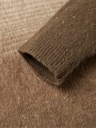 John Elliott - Distressed Dégredé Brushed-Knit Sweater - Brown