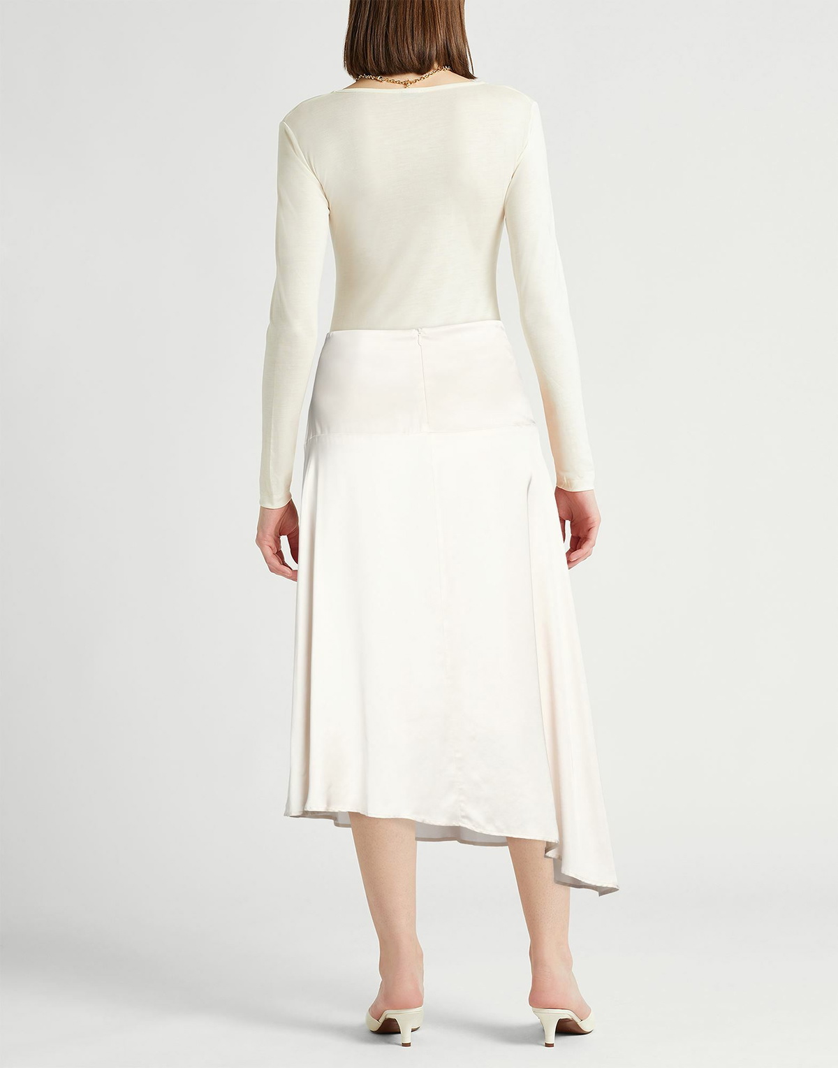 Peserico Womens Midi skirt in Off white