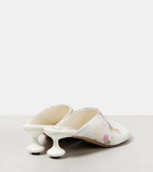 Loewe Toy floral brushed suede mules