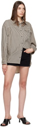 Filippa K Black Low-Rise Denim Miniskirt