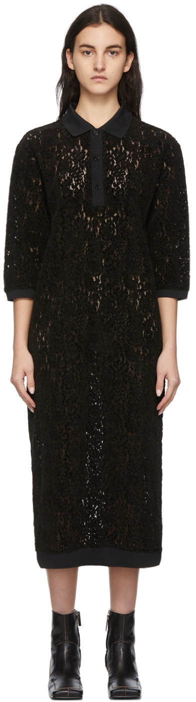 Henrik Vibskov Black Lace Polo Dress Henrik Vibskov