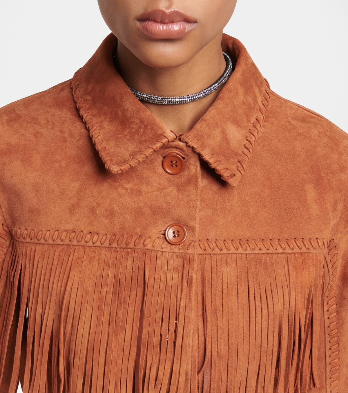 Dodo Bar Or Suede jacket with fringe