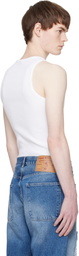 Carne Bollente White 'Tank Top, Power Bottom' Tank Top