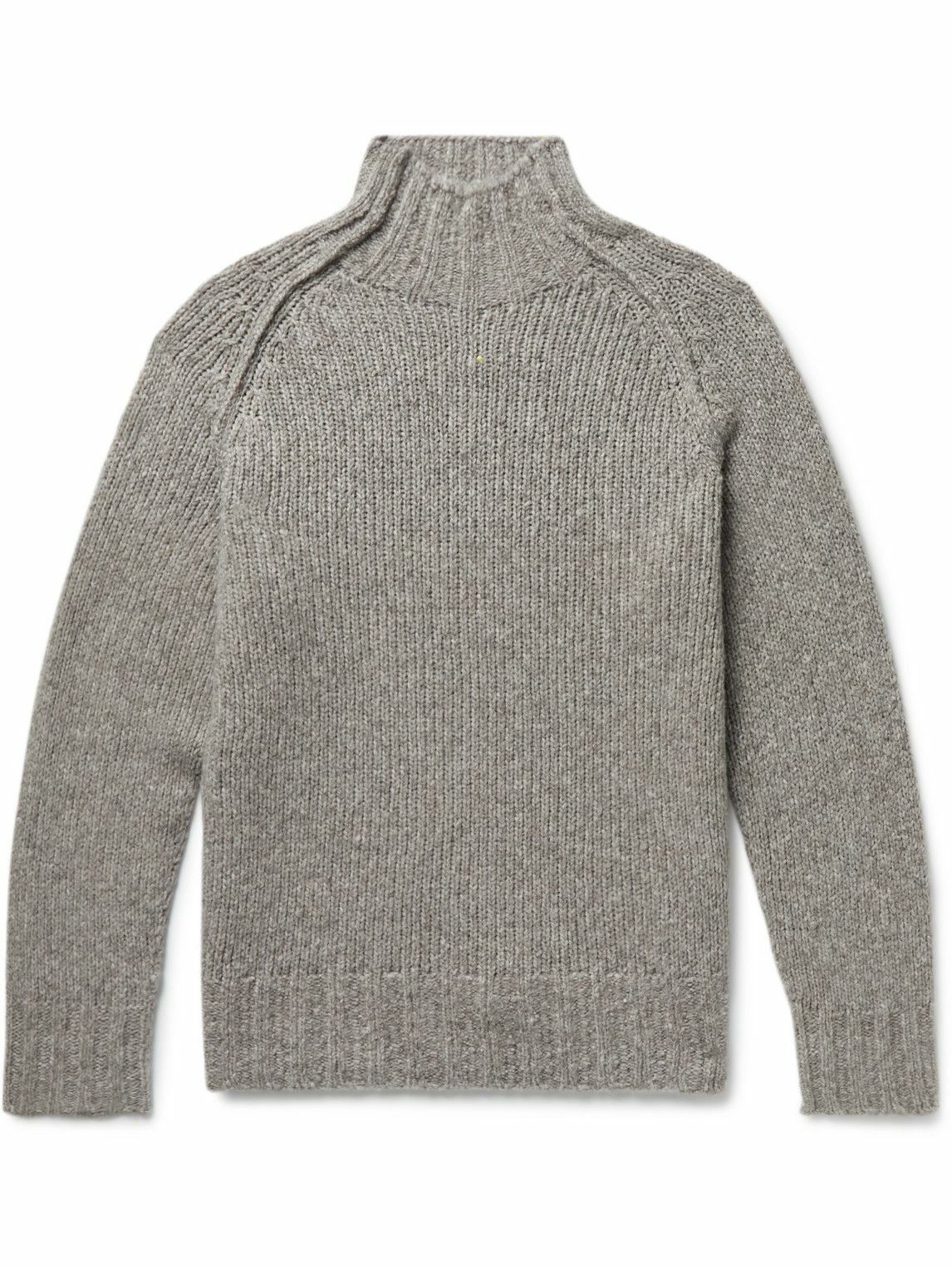 ST. AGNI | Wool Blend Mock Neck Sweater