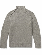 NN07 - William Ribbed Merino Wool-Blend Mock-Neck Sweater - Gray