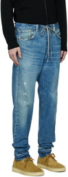 Greg Lauren Blue Distressed Jeans