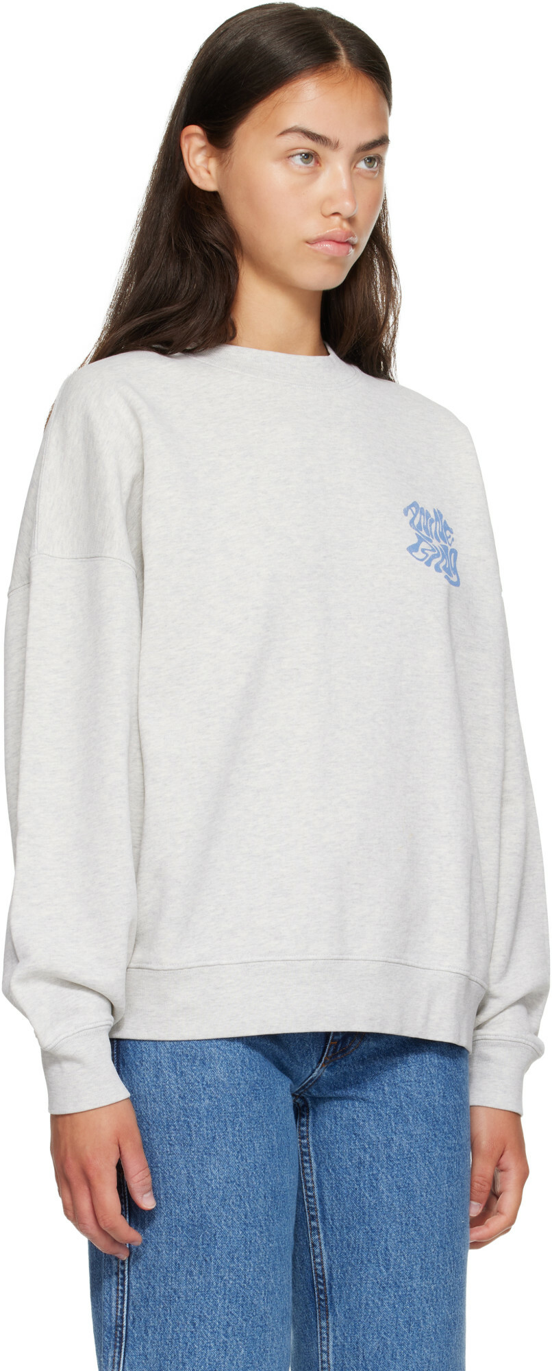 ANINE BING Gray Miles Waves Sweatshirt