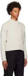 GAUCHERE Gray Cropped Sweater