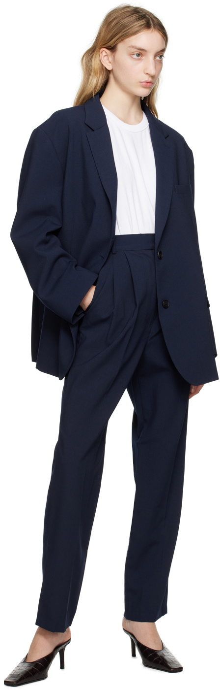 The Frankie Shop Navy Bea Blazer The Frankie Shop