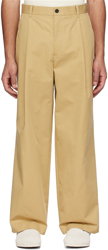 Photo: Solid Homme Beige Tucked Trousers