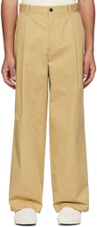 Solid Homme Beige Tucked Trousers