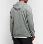 Nike Training - Striped Dri-Fit and Loopback Jersey Zip-Up Hoodie - Gray