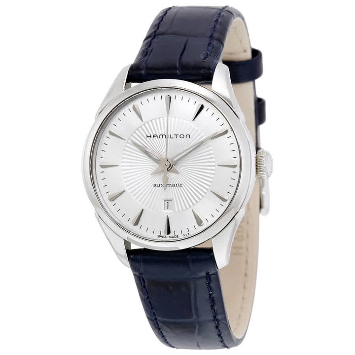 Photo: Hamilton Jazzmaster Silver Dial Blue Leather Ladies Watch H42215651