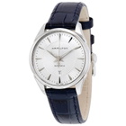 Hamilton Jazzmaster Silver Dial Blue Leather Ladies Watch H42215651