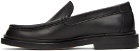 Legres Black Leather Loafers