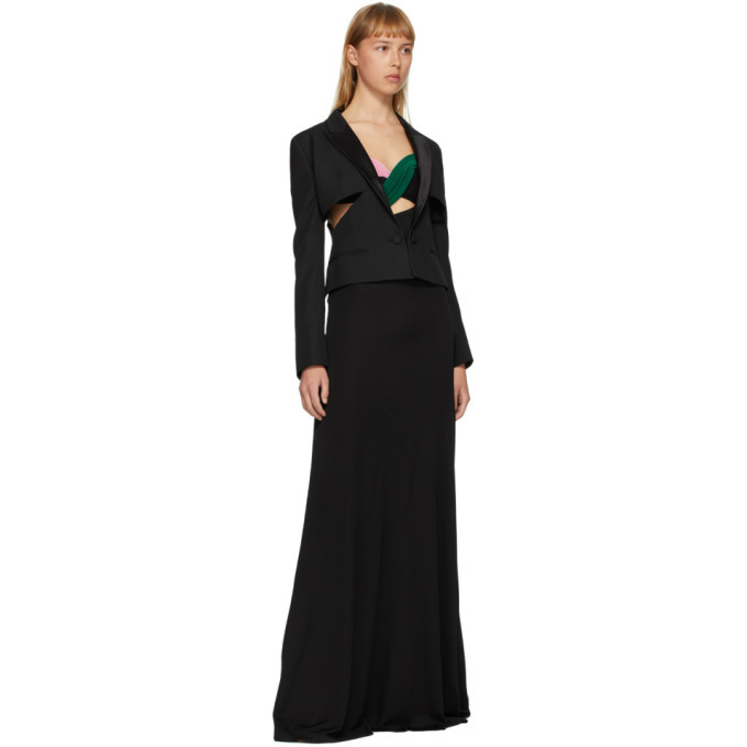 Haider Ackermann Black Cut-Out Tuxedo Jacket