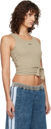 Diesel Gray Wrap-Around Crop Tank Top