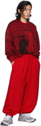 LU'U DAN Red Baggy Bontan Lounge Pants