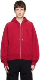 AMI Paris Red Ami De Cœur Hoodie
