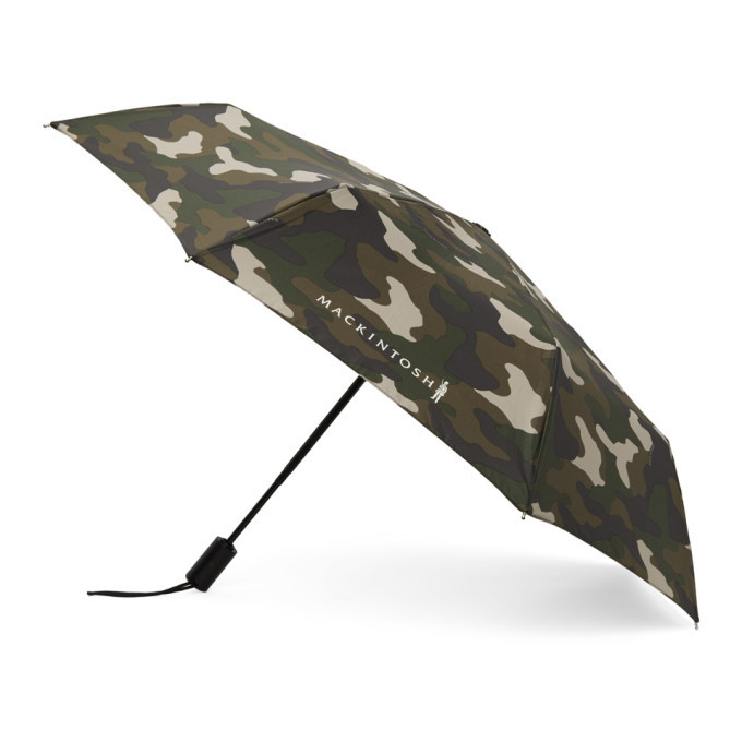 Mackintosh Green Camouflage Telescopic Ayr Umbrella Mackintosh