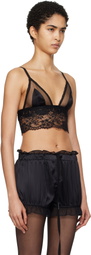 Dolce&Gabbana Black Soft-Cup Satin Camisole
