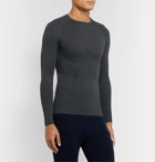 FALKE Ergonomic Sport System - Maximum Warm Stretch Tech-Jersey T-Shirt - Gray