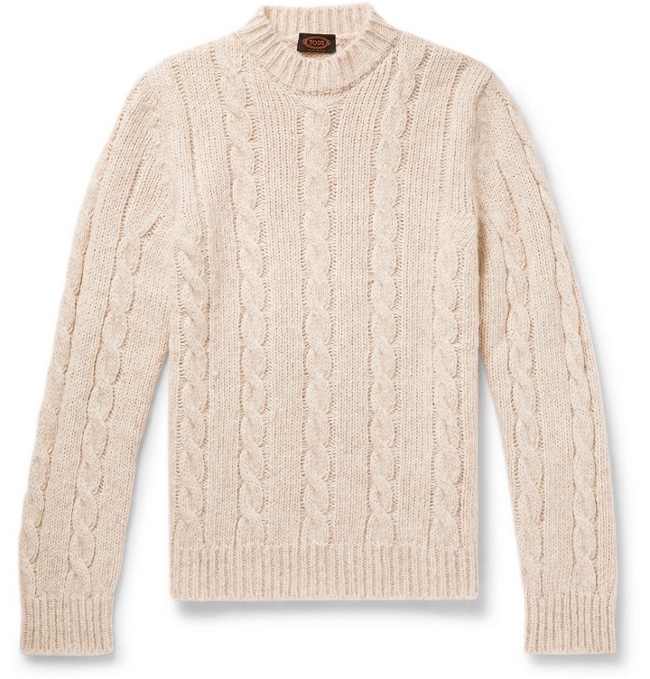Photo: Tod's - Cable-Knit Sweater - Men - Cream