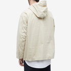 Engineered Garments Men's Cagoule Overshirt in Beige Superfine Poplin