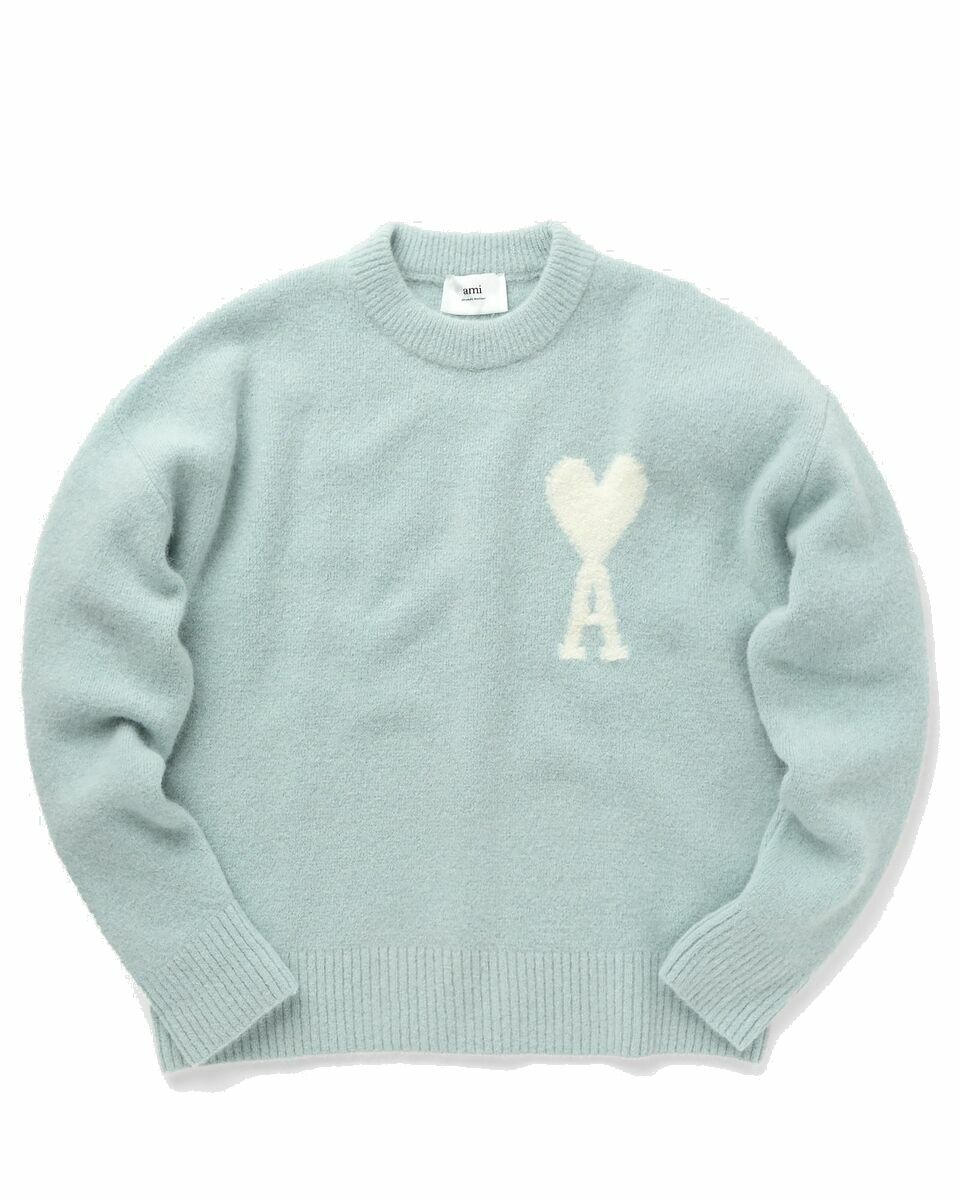 Photo: Ami Paris Off White Adc Sweater Blue - Mens - Pullovers