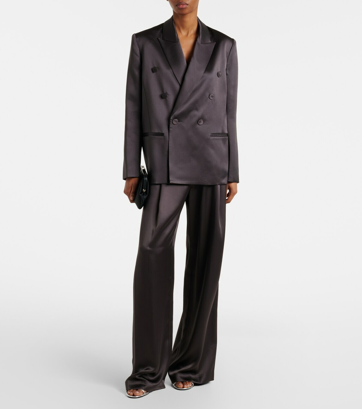 The Sei Silk satin wide-leg pants