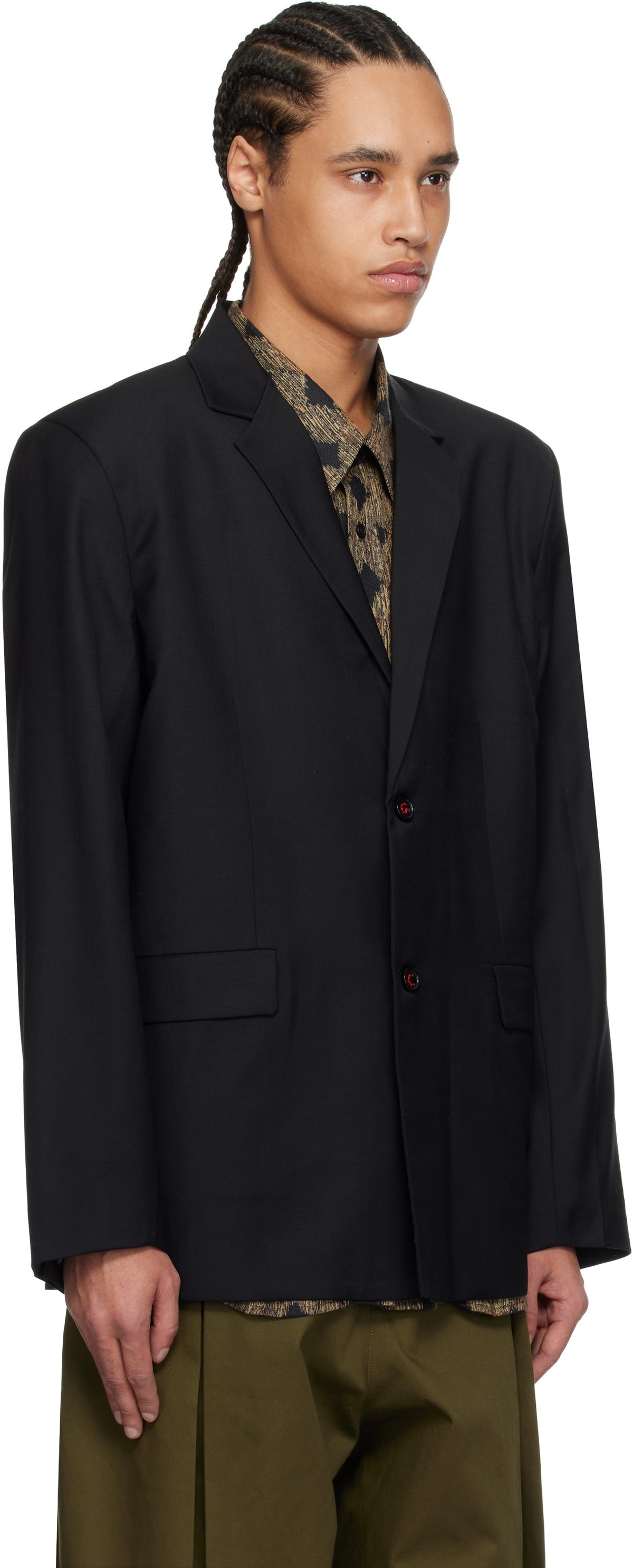 Glass Cypress Black Figure Blazer