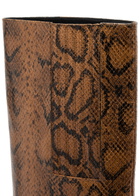 Coperni Bridge 50 Python-effect Leather Knee-high Boots Brown
