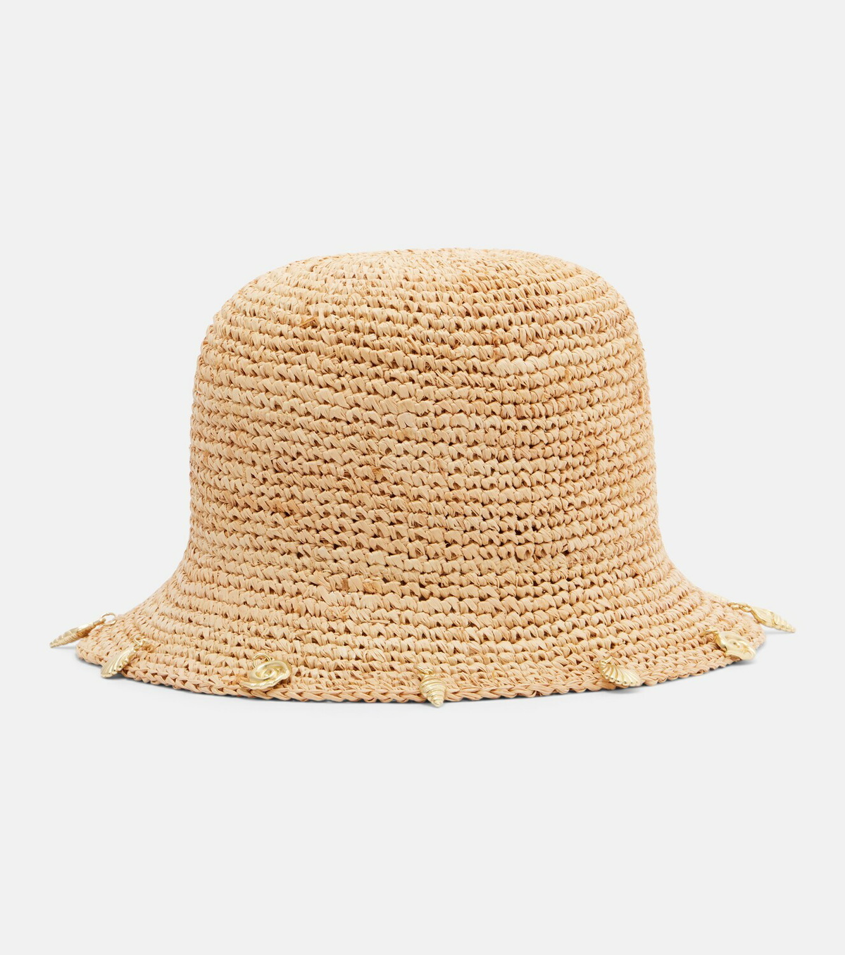 Oséree Embellished raffia bucket hat