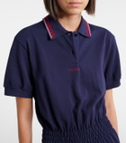 Versace Greca cotton piqué polo dress