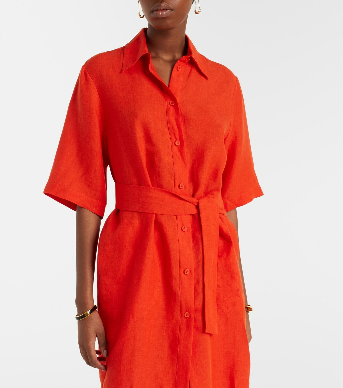 Eres Séducteur linen shirt dress
