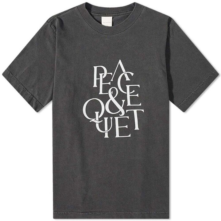 Photo: Museum of Peace and Quiet Serif T-Shirt in Black