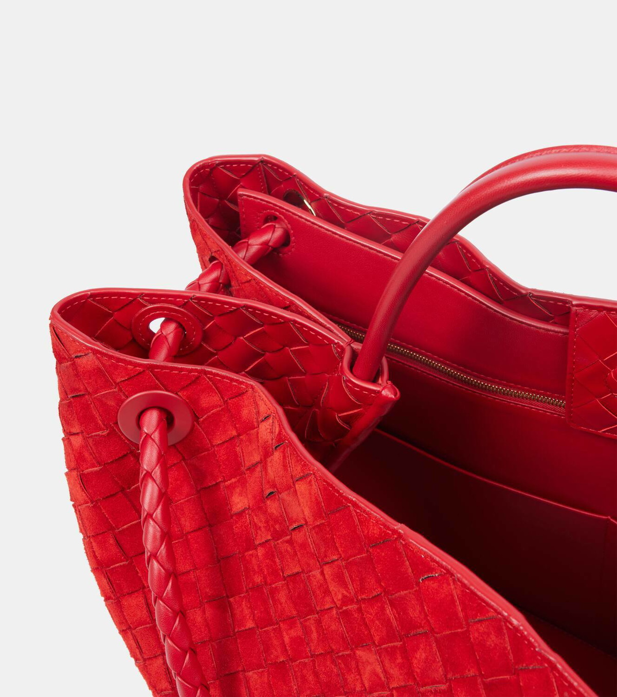 Bottega Veneta Andiamo Intrecciato Large suede tote bag
