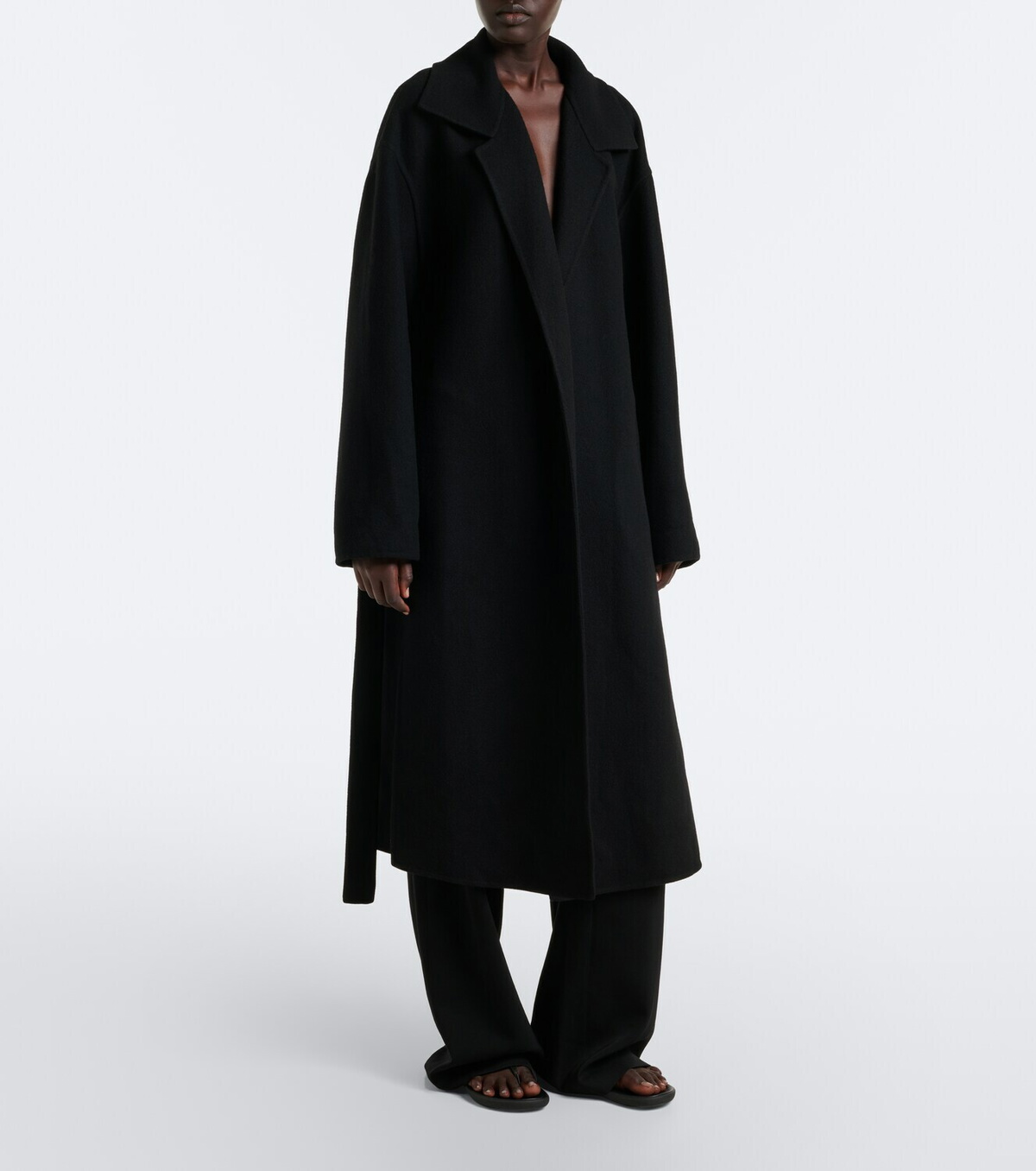 The Row Ciara wool and cashmere-blend wrap coat