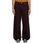 Dries Van Noten Burgundy Faded Jeans