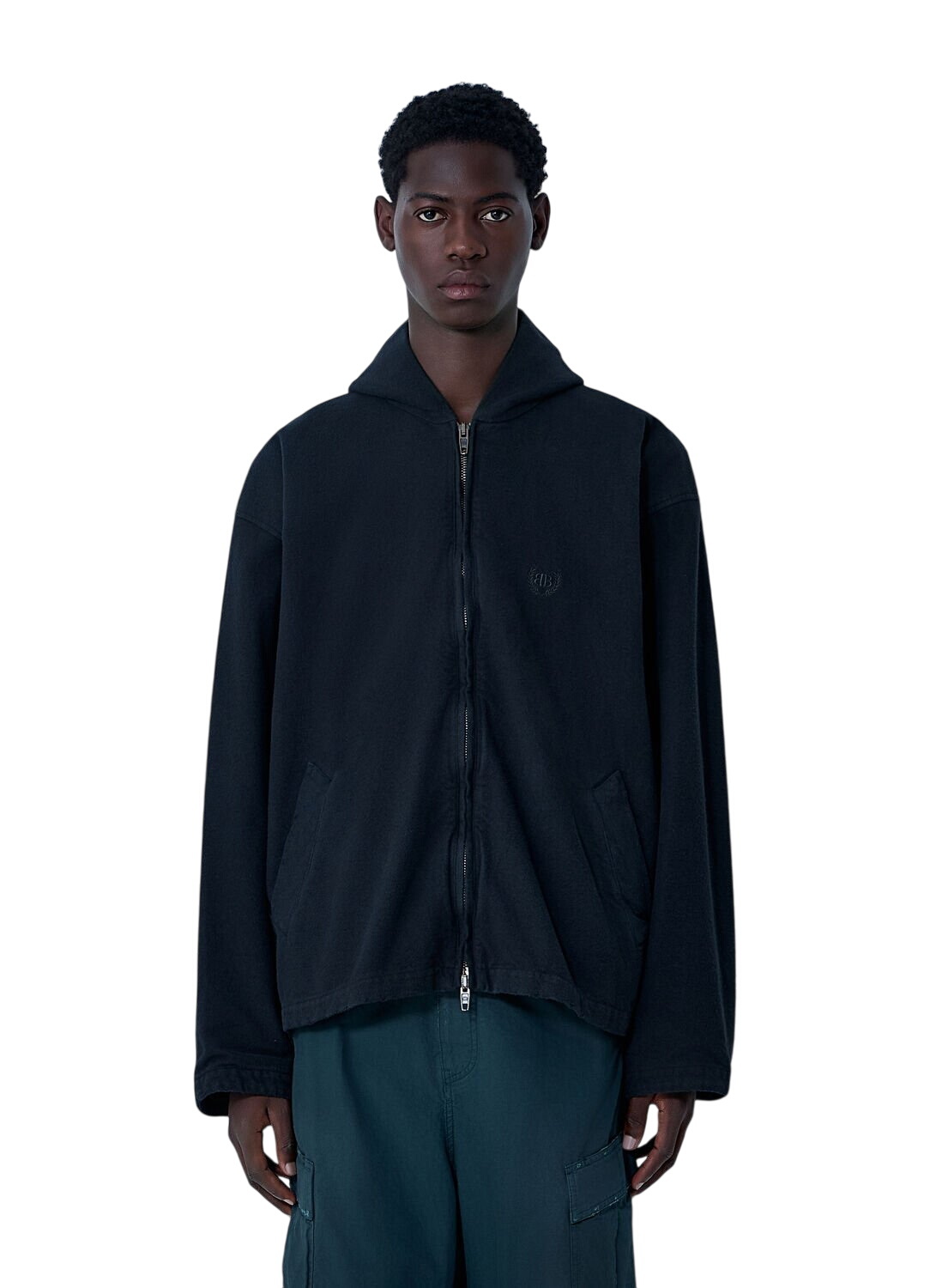 BALENCIAGA ネイビー ハーフジップジャケット BALENCIAGA ネイビー ハーフジップジャケット BALENCIAGA ネイビー