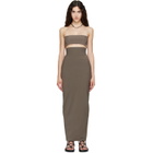 Rick Owens Gray Tower Dirt Pillar Maxi Skirt