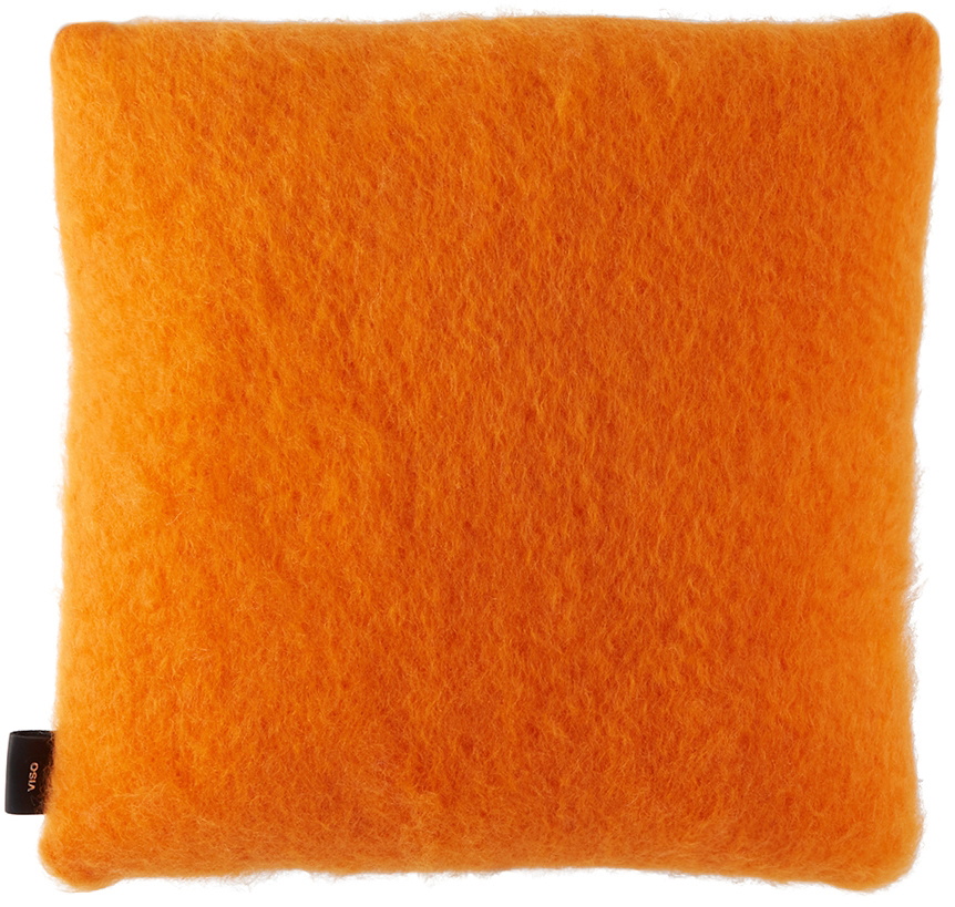 Viso Project Orange & White Mohair V155 Pillow