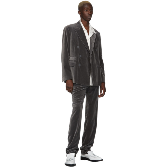 Ralph Lauren Purple Label Grey Velvet Kent Blazer Ralph Lauren Purple Label