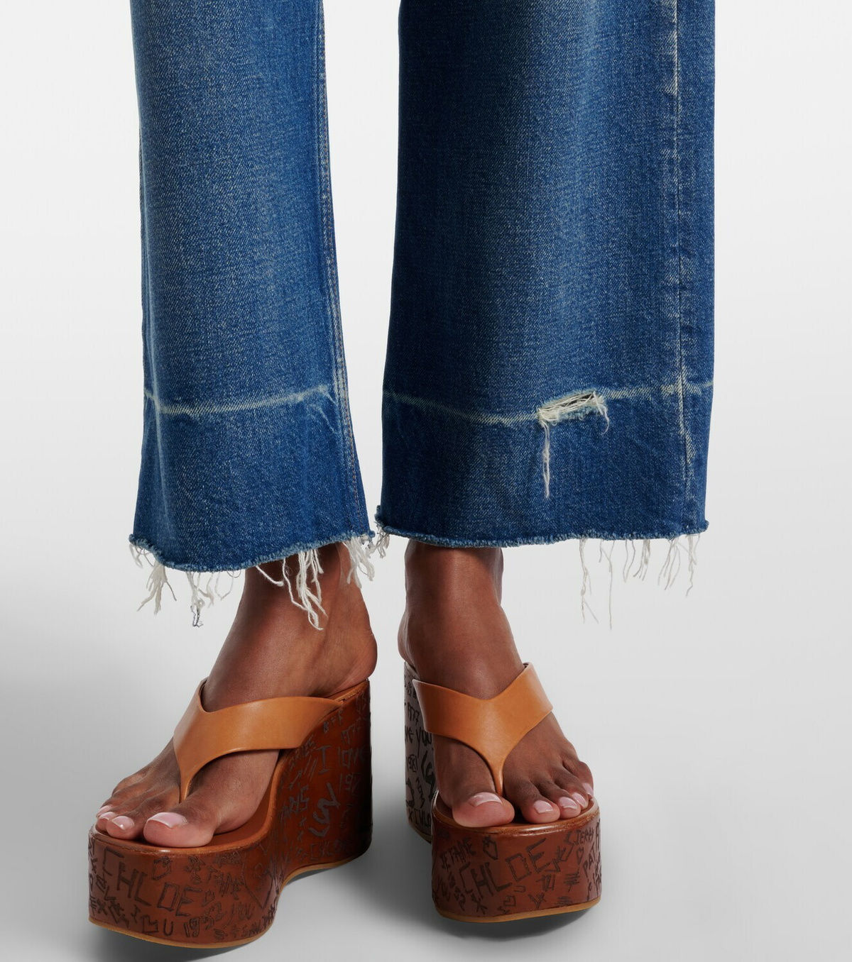 Chloé Cropped wide-leg jeans