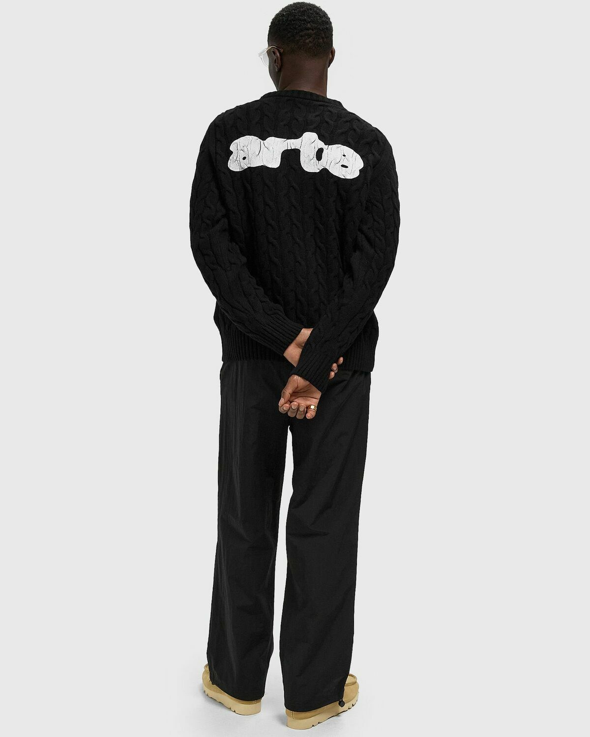Arte Antwerp Arte Knit Sweater Black Mens Pullover