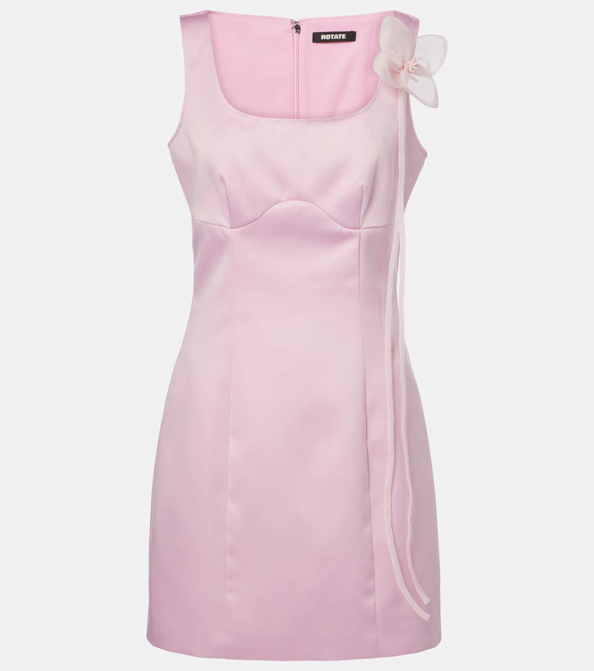 Rotate Floral-appliqué satin minidress ROTATE Birger Christensen