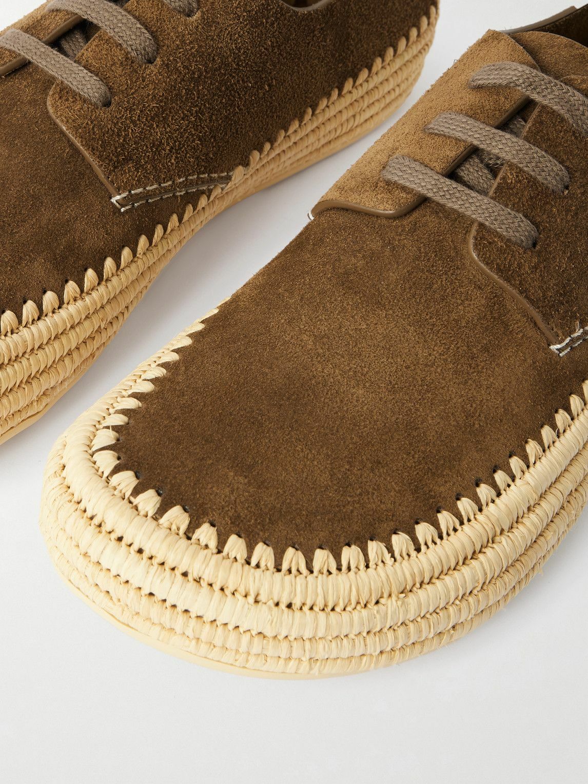LOEWE - Rio Suede Espadrilles - Brown