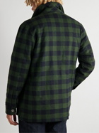 A.P.C. - Ian Checked Wool-Blend Flannel Overshirt - Green